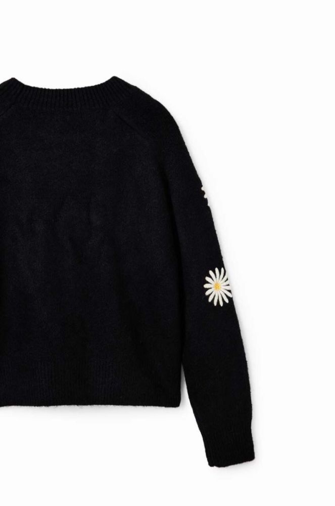 Дитячий светр з домішкою вовни Desigual колір чорний фото 5