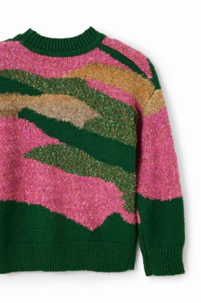 Дитячий светр з домішкою вовни Desigual колір рожевий фото 5