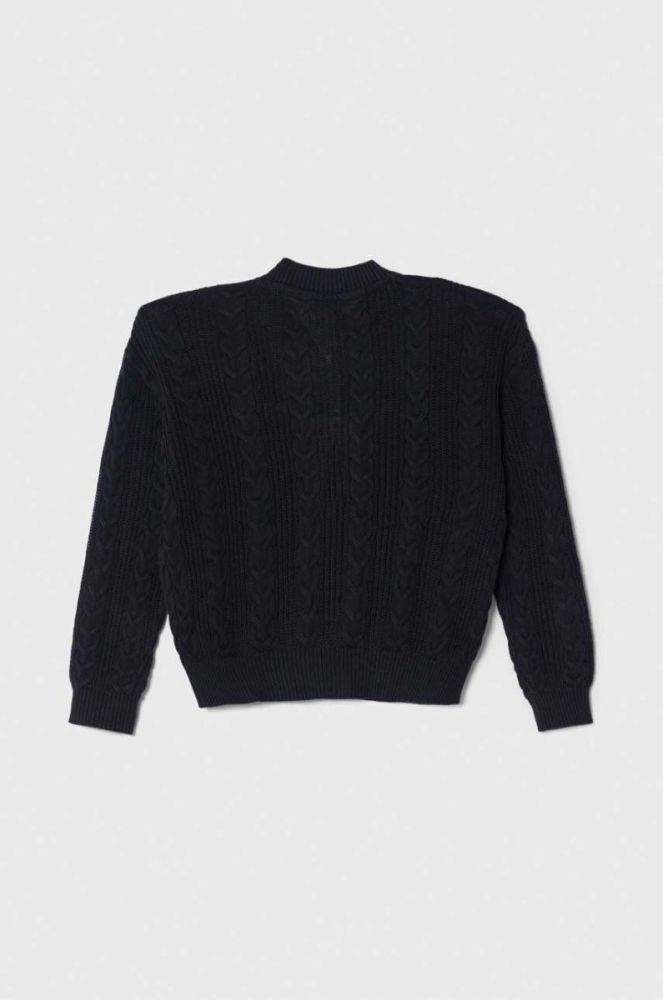 Дитячий бавовняний кардиган Tommy Hilfiger колір синій легкий фото 2