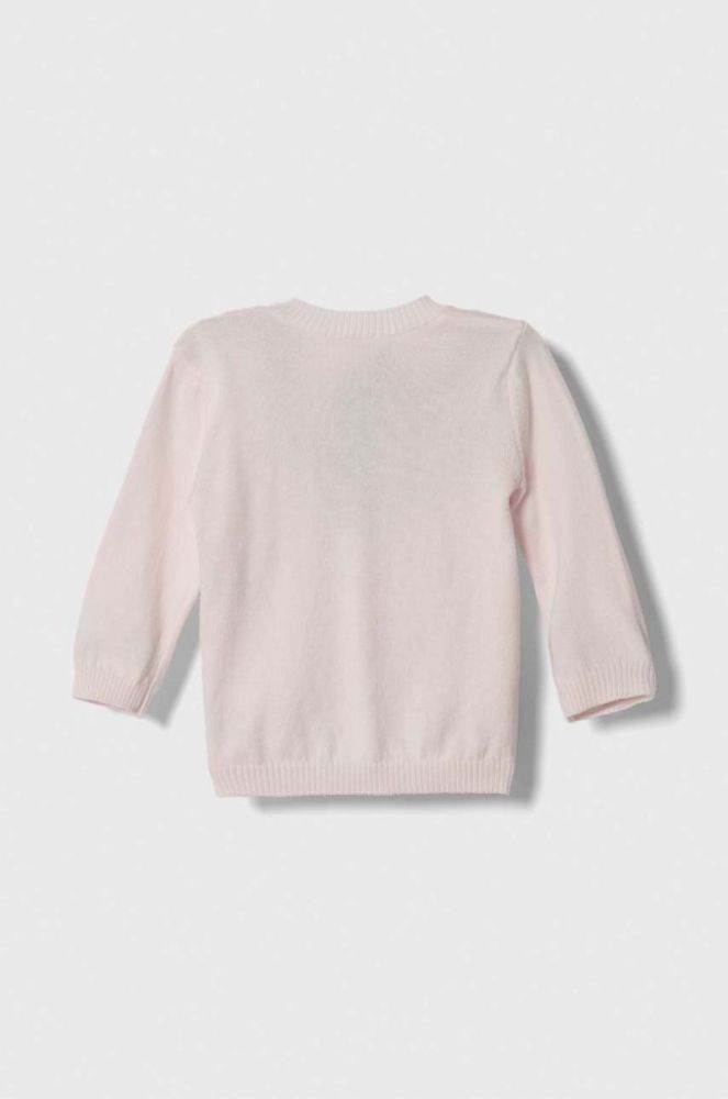 Бавовняний светр для немовлят United Colors of Benetton колір рожевий легкий (3416644) фото 2