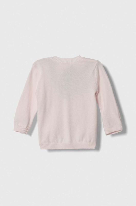 Бавовняний светр для немовлят United Colors of Benetton колір рожевий легкий (3416644) фото 2