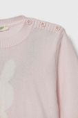 Бавовняний светр для немовлят United Colors of Benetton колір рожевий легкий (3416644)