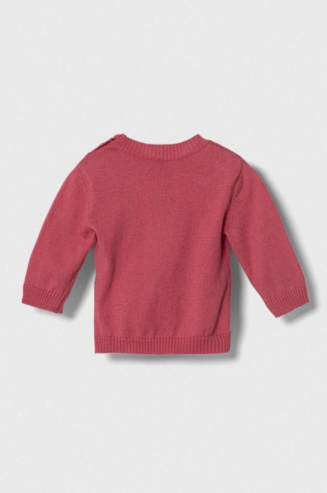 Бавовняний светр для немовлят United Colors of Benetton колір рожевий легкий (3416638) фото 2