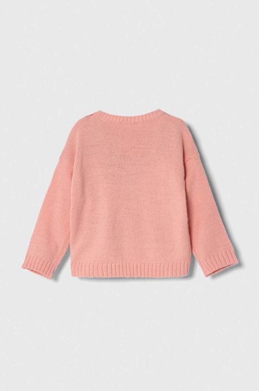 Дитячий светр з домішкою вовни United Colors of Benetton колір рожевий легкий (3474877) фото 2