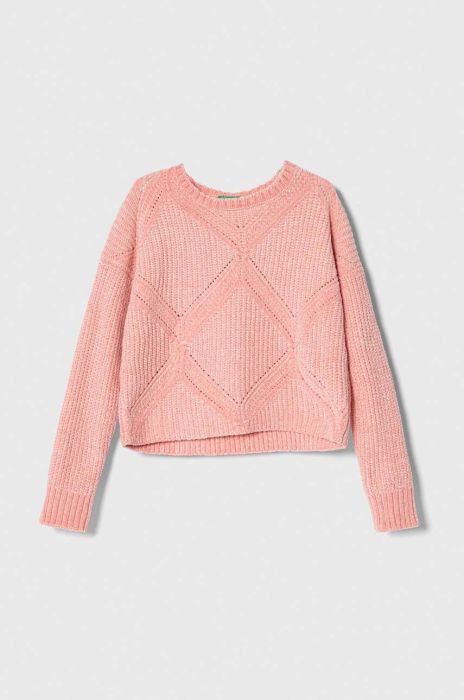 Дитячий светр United Colors of Benetton колір рожевий (3467906)