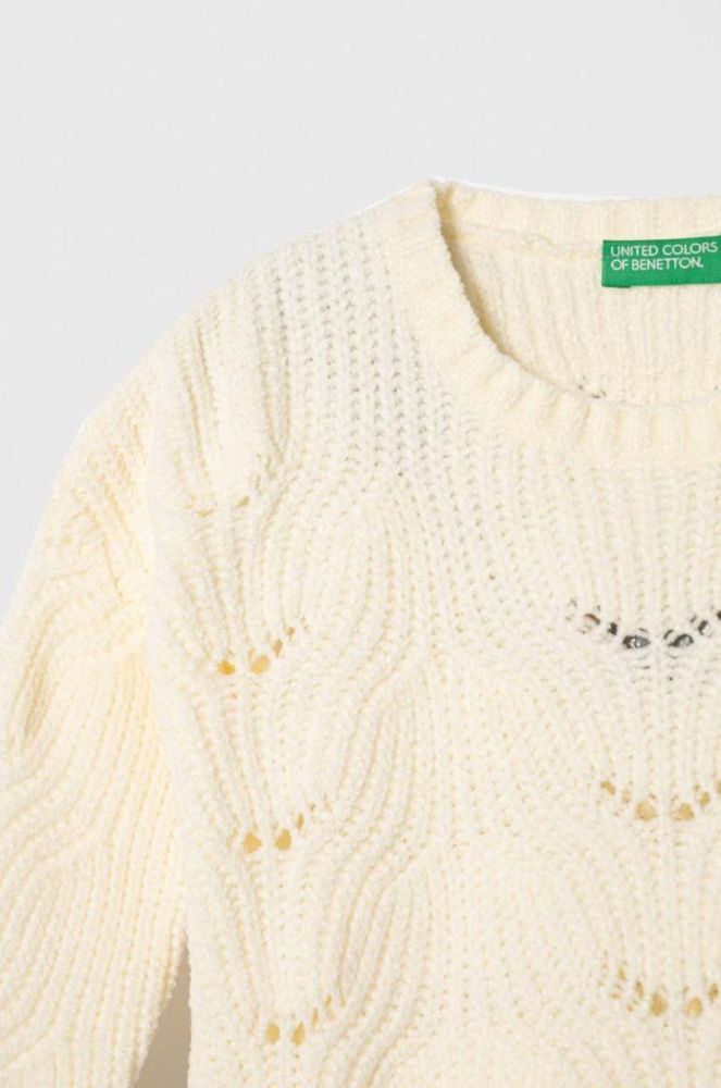 Дитячий светр United Colors of Benetton колір бежевий легкий (3516235) фото 3