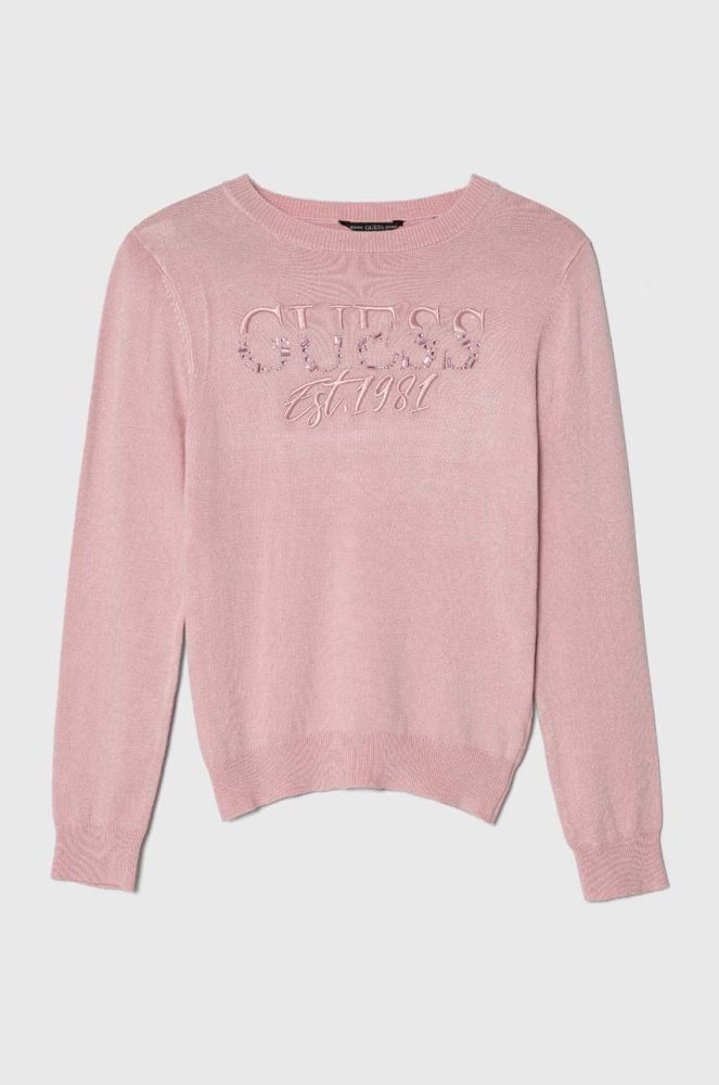 Дитячий светр Guess колір рожевий легкий (3486895)