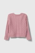 Дитячий светр з домішкою вовни Guess колір рожевий легкий (3560373)