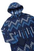 Дитяча кофта Reima Northern колір синій з капюшоном візерунок