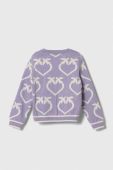 Дитячий кардиган Pinko Up колір фіолетовий легкий