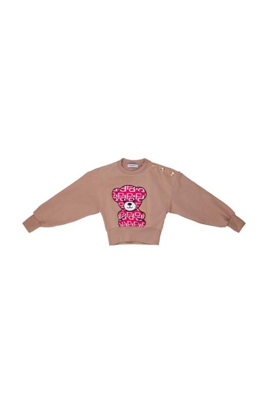 Дитяча кофта Pinko Up колір бежевий з аплікацією (3432357) фото 2