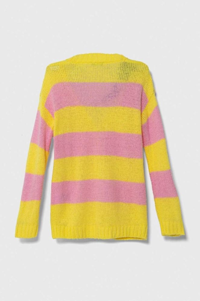 Дитячий светр з домішкою вовни United Colors of Benetton колір жовтий фото 2