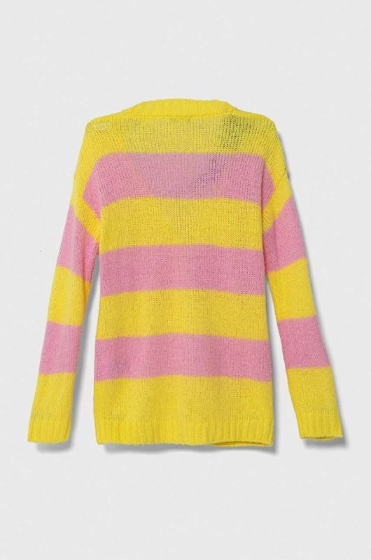 Дитячий светр з домішкою вовни United Colors of Benetton колір жовтий фото 2