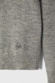Дитячий светр з домішкою вовни United Colors of Benetton колір сірий легкий (3630533)