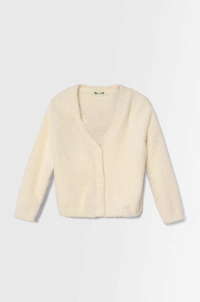 Дитячий кардиган United Colors of Benetton колір бежевий