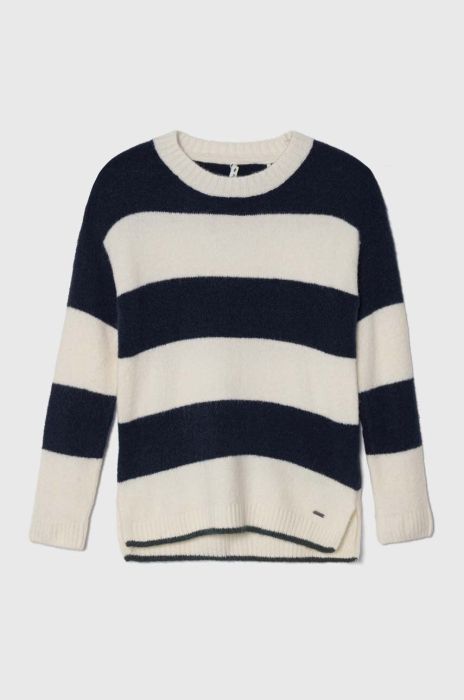 Дитячий светр з домішкою вовни Pepe Jeans колір синій теплий