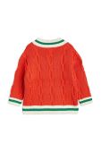 Дитячий бавовняний светр Mini Rodini колір червоний