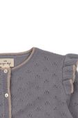 Дитячий вовняний кардиган Konges Sl?jd колір сірий легкий
