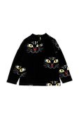 Дитяча бавовняна кофта Mini Rodini колір чорний візерунок