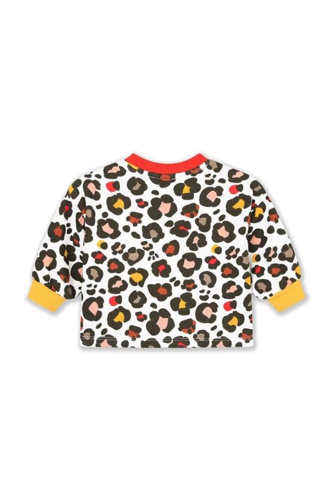 Дитяча бавовняна кофта Kenzo Kids колір бежевий візерунок (3426262) фото 2