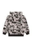 Дитяча бавовняна кофта Dkny x DC Comics колір чорний з капюшоном візерунок (3640578) Дитяча бавовняна кофта Dkny x DC Comics колір чорний з капюшоном візерунок (3640578)