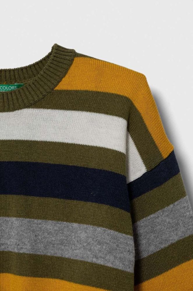 Дитячий светр з домішкою вовни United Colors of Benetton колір сірий легкий (3422186) фото 3