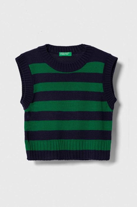 Безрукавка United Colors of Benetton колір зелений легкий