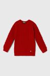 Вовняний дитячий светр United Colors of Benetton колір червоний легкий