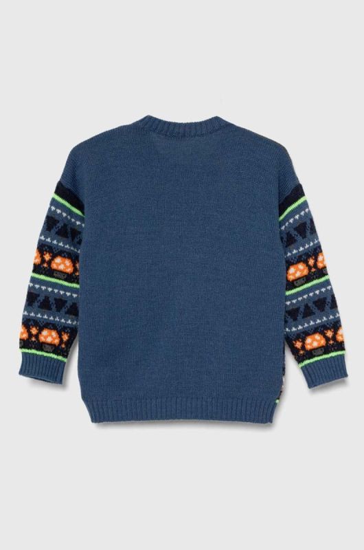 Дитячий светр з домішкою вовни United Colors of Benetton колір блакитний (3684041) фото 2