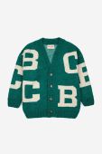 Дитячий кардиган з домішкою вовни Bobo Choses колір зелений
