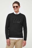 Светр з домішкою шовку Guess колір чорний легкий (3316876)