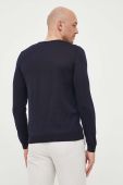 Вовняний светр BOSS чоловічий колір синій легкий (3253852)