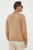 Вовняний светр BOSS чоловічий колір бежевий легкий (3253837)
