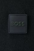 Кофта з вовною Boss Green BOSS GREEN колір чорний з капюшоном однотонна