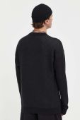 Светр з домішкою вовни HUGO чоловічий колір чорний легкий