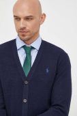 Кардиган з домішкою льону Polo Ralph Lauren колір синій (3260113)
