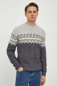 Светр Lindbergh чоловічий колір сірий легкий