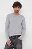 Вовняний светр Lindbergh чоловічий колір сірий легкий