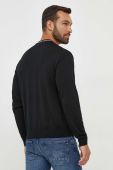Вовняний светр Emporio Armani чоловічий колір чорний легкий (3382044)