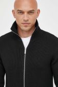 Кардиган з домішкою вовни Armani Exchange колір чорний