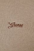 Светр з домішкою вовни Guess чоловічий колір коричневий легкий