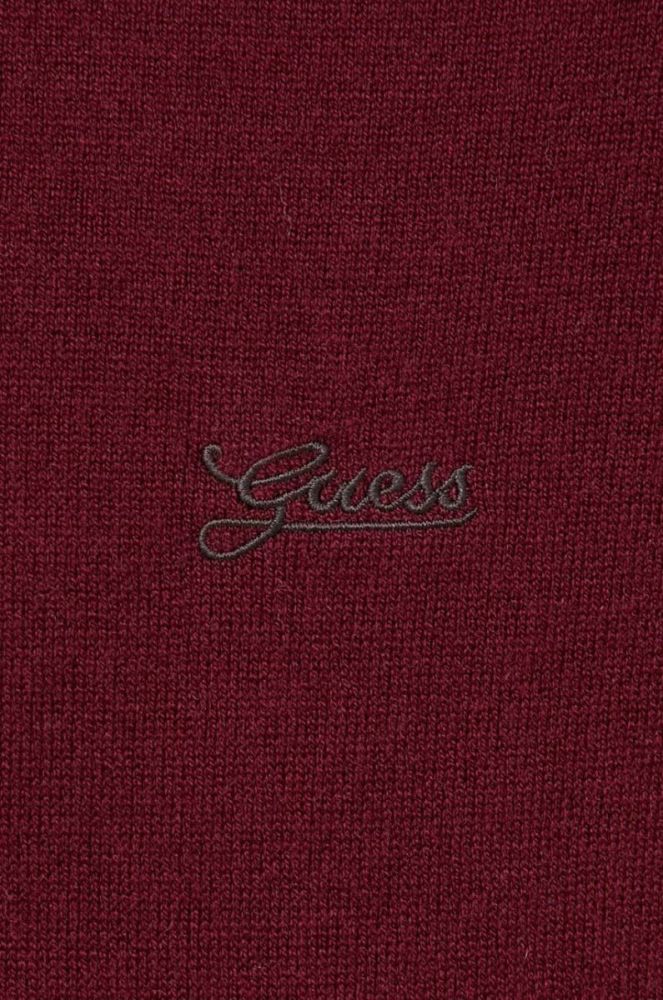 Светр з домішкою шовку Guess колір фіолетовий легкий гольф фото 5