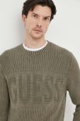 Светр Guess чоловічий колір зелений легкий