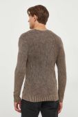 Светр Guess чоловічий колір коричневий легкий