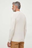 Светр з домішкою вовни Guess чоловічий колір бежевий (3610785)