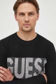 Светр з домішкою вовни Guess чоловічий колір чорний (3575998)