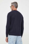 Светр з домішкою шовку Armani Exchange колір синій легкий