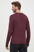 Светр з домішкою кашеміру Armani Exchange колір бордовий легкий