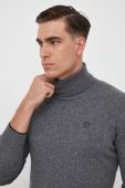 Светр з домішкою вовни North Sails чоловічий колір сірий легкий гольф