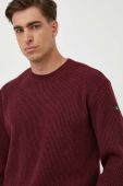 Вовняний светр Paul&Shark чоловічий колір бордовий теплий